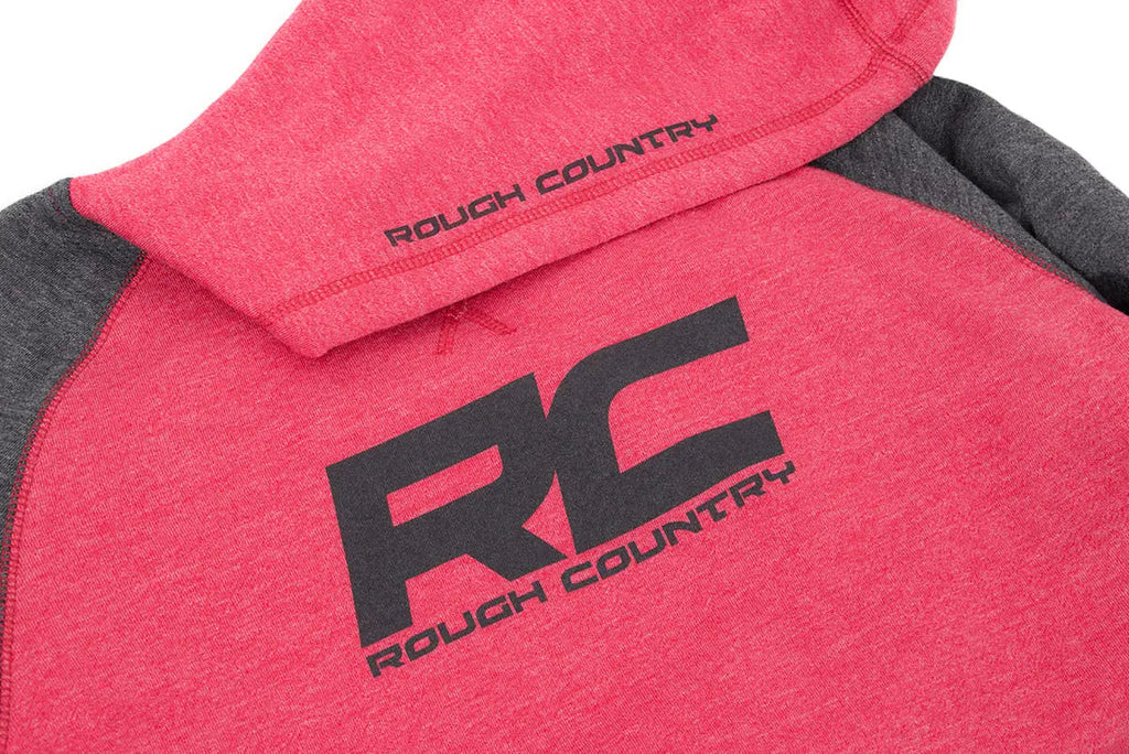 Rough Country Hoodie | Heater | Red/Gray | XL Rough Country