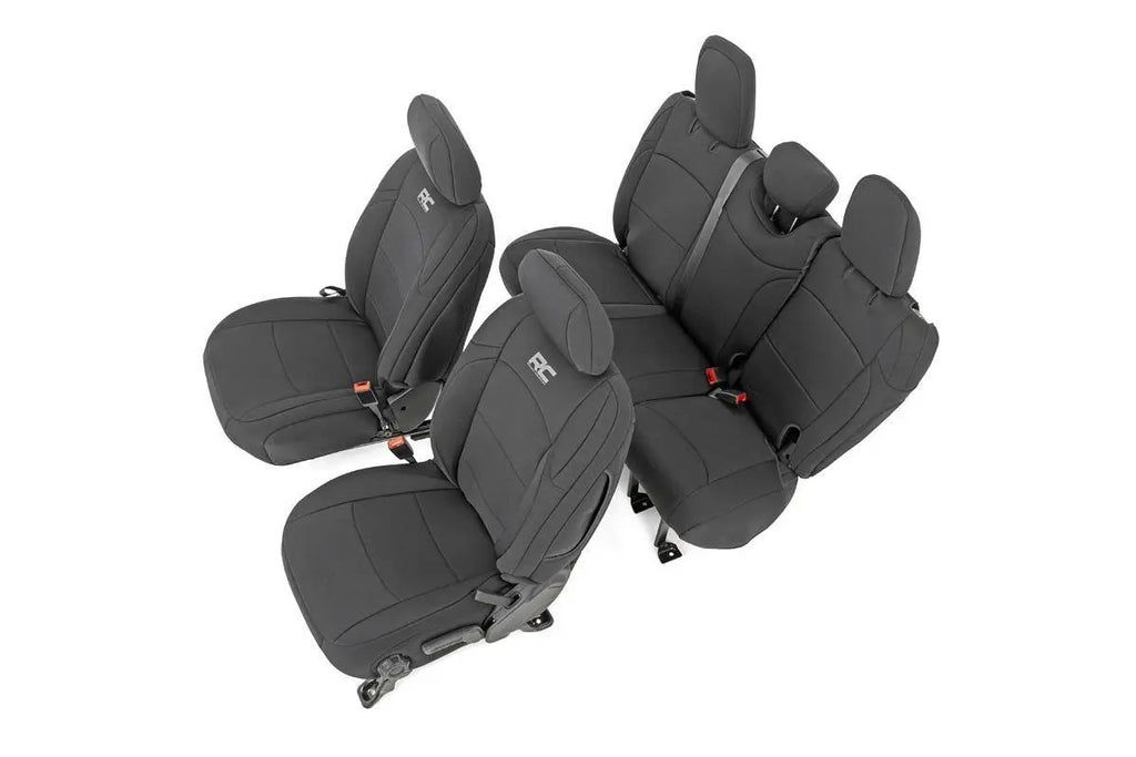 Seat Covers | Front and Rear w/ Armrest | Jeep Wrangler JL (18-23) Rough Country