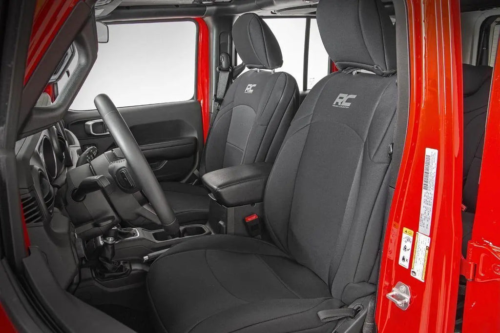 Seat Covers | Front and Rear w/ Armrest | Jeep Wrangler JL (18-23) Rough Country