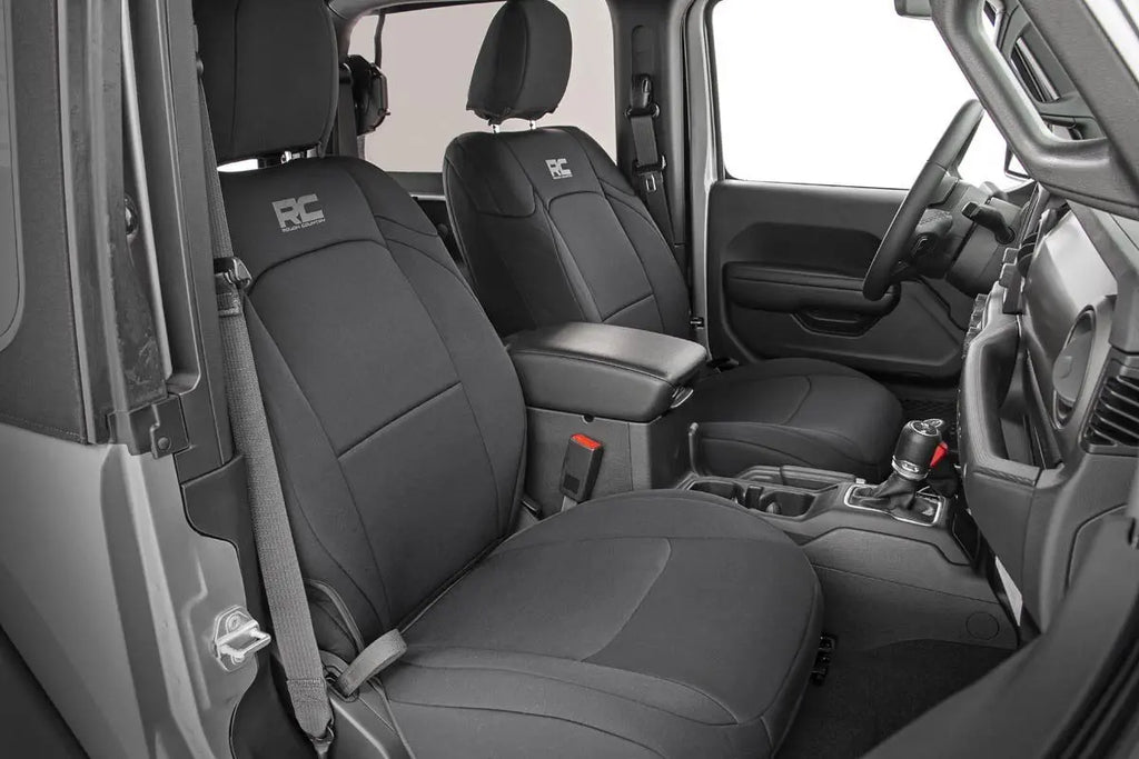 Seat Covers | Front and Rear w/ Armrest | Jeep Wrangler JL (18-23) Rough Country
