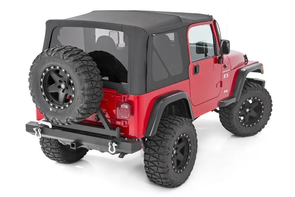 Soft Top | Replacement | Black | Half Doors | Jeep Wrangler YJ (87-95) Rough Country