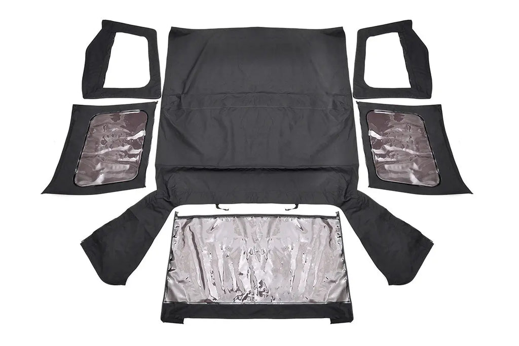 Soft Top | Replacement | Black | Half Doors | Jeep Wrangler YJ (87-95) Rough Country