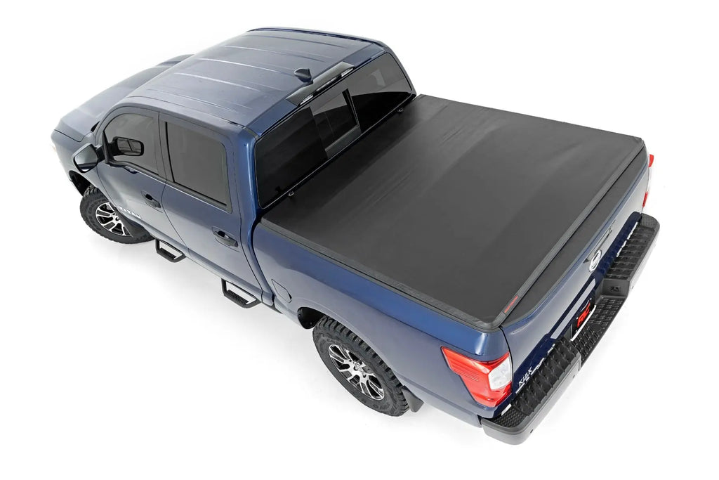 Soft Tri-Fold Bed Cover | 5'7" Bed | No Utl Trk | Nissan Titan (17-23) Rough Country