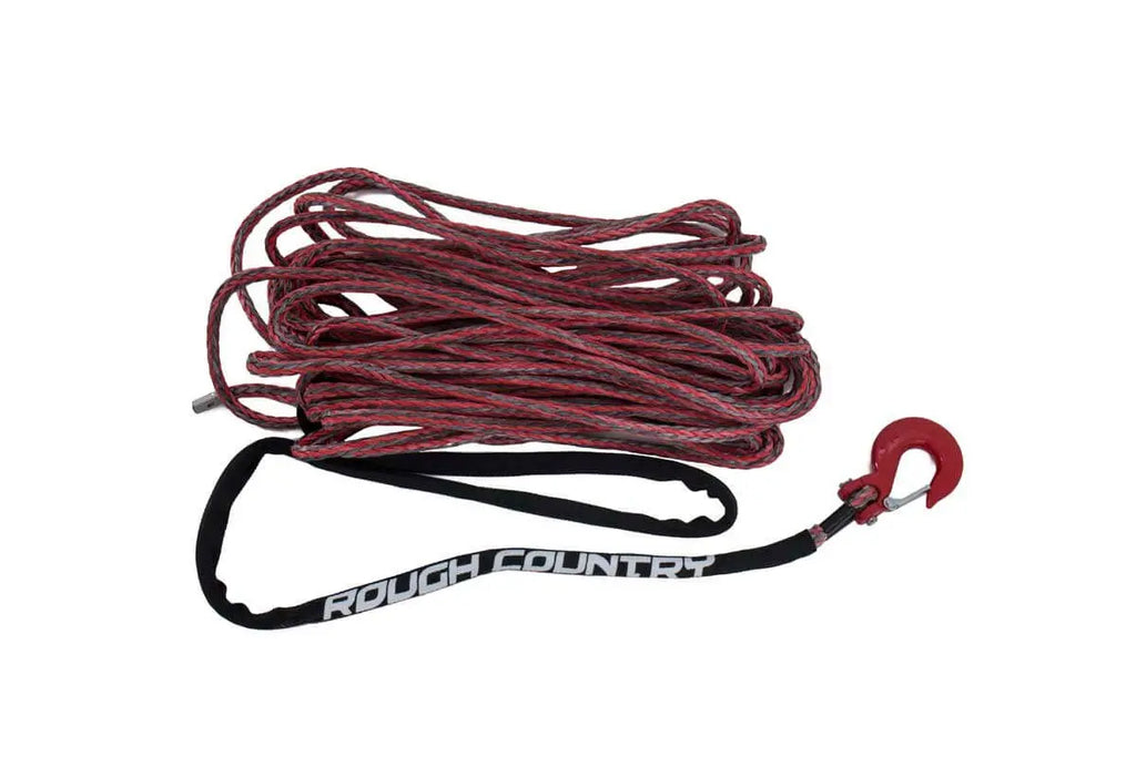 Synthetic Rope | 3/8 Inch | 85 Ft | Red/Gray Rough Country