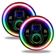 Load image into Gallery viewer, Oracle 7in High Powered LED Headlights - Black Bezel - Dynamic - Dynamic SEE WARRANTY