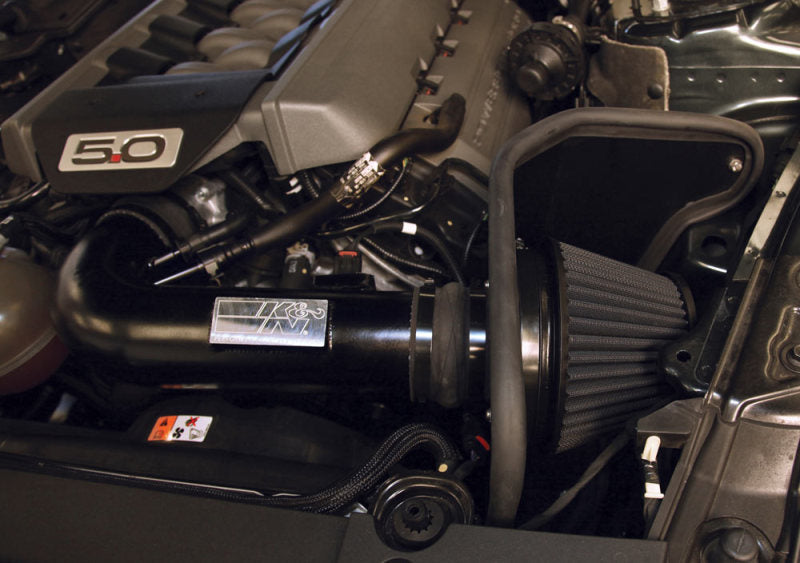 K&N 2015 Ford Mustang GT 5.0L V8 Black Performance Intake Kit K&N Engineering