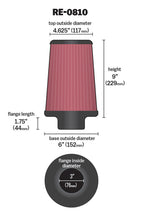 Load image into Gallery viewer, K&amp;N Universal Rubber Filter 3inch FLG / 6inch OD-B / 4-5/8inch OD-T / 9inch L K&amp;N Engineering