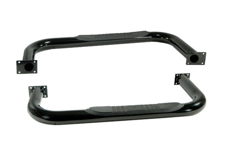 Rugged Ridge 3-In Round Side Steps Black 87-95 Jeep Wrangler Rugged Ridge
