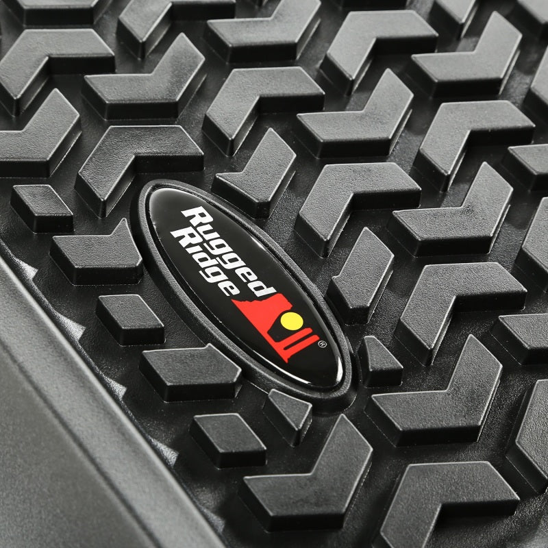 Rugged Ridge Floor Liner Front/Rear/Cargo Black 2011-2018 Jeep Wrangler JK 2 Dr Rugged Ridge