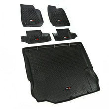 Load image into Gallery viewer, Rugged Ridge Floor Liner Front/Rear/Cargo Black 2011-2018 Jeep Wrangler JK 2 Dr Rugged Ridge