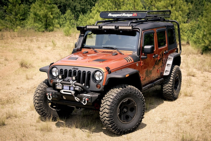 Rugged Ridge Hurricane Flat Fender Flare Kit 07-18 Jeep Wrangler Rugged Ridge