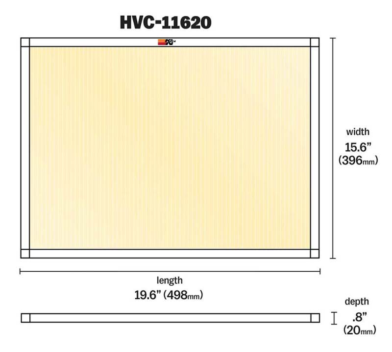 K&N HVAC Filter - 16 x 20 x 1 K&N Engineering