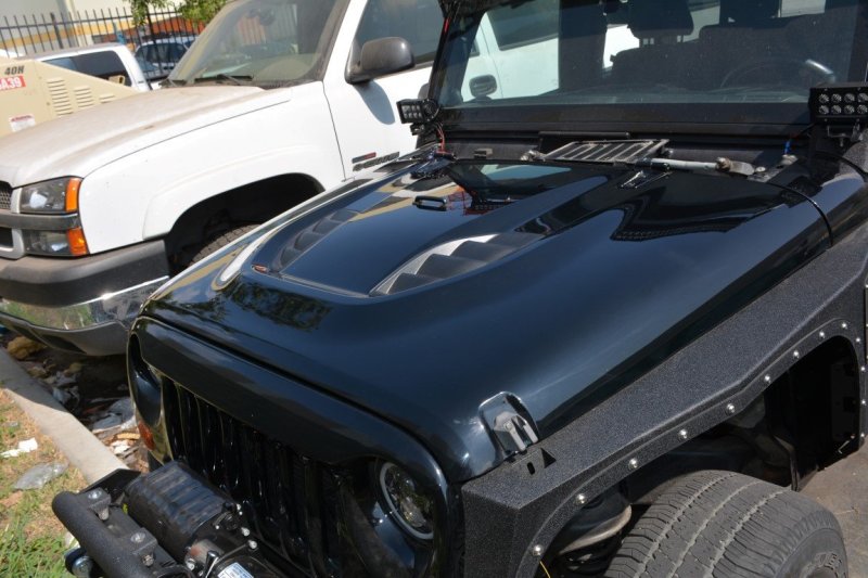 DV8 Offroad 07-18 Jeep Wrangler JK Rubicon 10th Anniversary Replica Hood DV8 Offroad