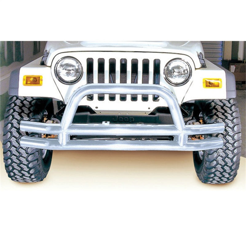 Rugged Ridge 3-In Double Tube Front Bumper SS 76-06 Models Rugged Ridge