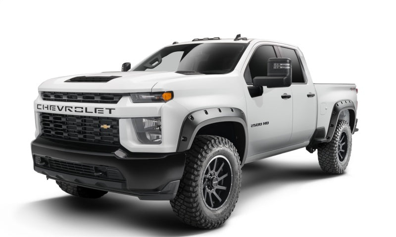 Bushwacker 19-21 Chevrolet Silverado 2500 / 3500 HD (Excl. Dually) Forge Style Flares 4pc - Black Bushwacker