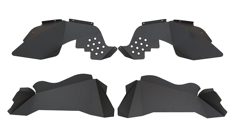 Fishbone Offroad 07-18 Jeep JK Wrangler Front/Rear Inner Fenders -Aluminum - Blk Pwdrcoat (Set Of 4) Fishbone Offroad