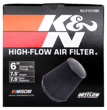 Load image into Gallery viewer, K&amp;N Universal Rubber Filter Round Tapered 6in Flange ID x 7.5in Base OD x 5.25in Top OD x 8in Height K&amp;N Engineering