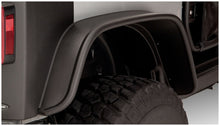 Load image into Gallery viewer, Bushwacker 07-18 Jeep Wrangler Flat Style Flares 2pc Fits 2-Door Sport Utility Only - Black Bushwacker