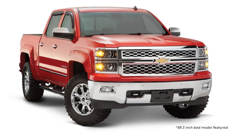 Bushwacker 15-18 Chevy Silverado 2500 HD Fleetside Pocket Style Flares 4pc 78.8/97.8in Bed - Black Bushwacker