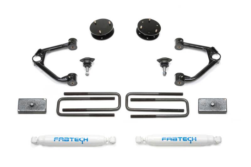Fabtech 19-21 GM C/K1500 P/U 3in Budget Sys w/Perf Shks Fabtech