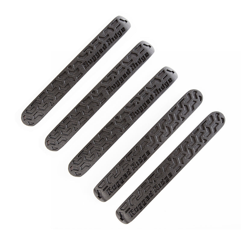 Rugged Ridge Elite Dr Hndle Inserts Black Tread 4Dr 07-18 Jeep Wrangler JK Rugged Ridge