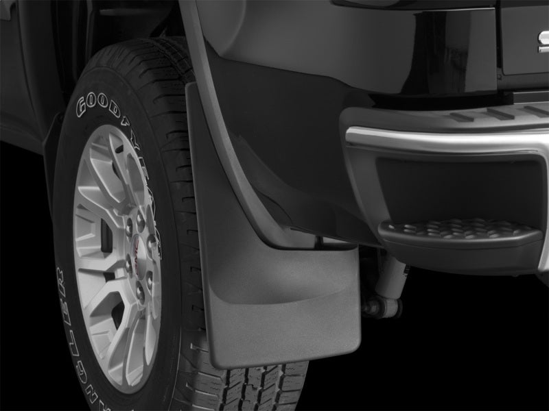 WeatherTech 14+ GMC Sierra/Sierra Denali No Drill Mudflaps - Black WeatherTech