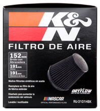 Load image into Gallery viewer, K&amp;N Universal Rubber Filter Round Tapered 6in Flange ID x 7.5in Base OD x 5.25in Top OD x 8in Height K&amp;N Engineering