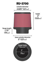 Load image into Gallery viewer, K&amp;N Univeral Rubber Filter Round Tapered 4.625in Top OD x 5in Base OD x 4in H K&amp;N Engineering
