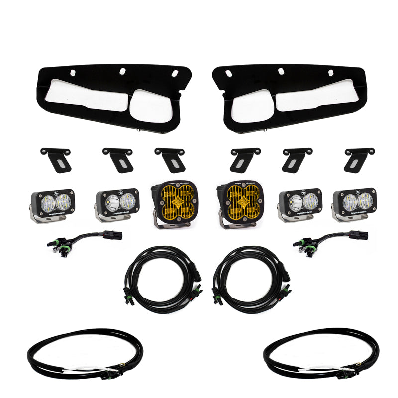 Baja Designs 2021+ Ford Bronco Amber SAE Fog Pocket Kit w/Upfitter Baja Designs