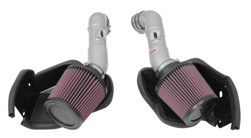 K&N 14-15 Infiniti Q50 3.7L V6 Dual Silver Typhoon Short Ram Intakes K&N Engineering