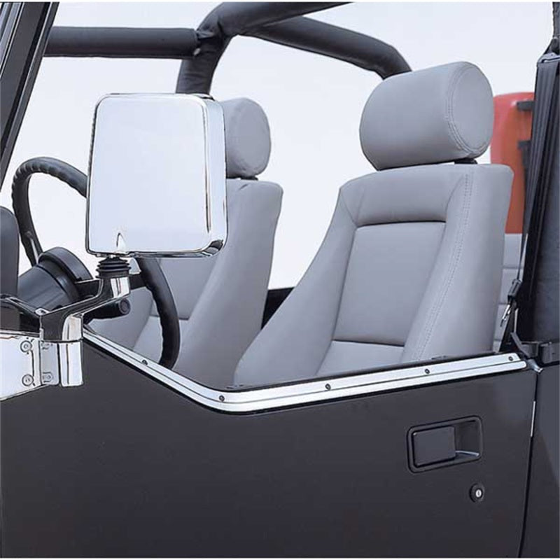Rugged Ridge 87-95 Jeep Wrangler YJ Stainless Steel Half Door Retaining Channel Rugged Ridge
