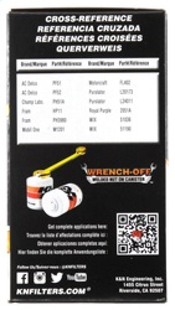 K&N Oil Filter OIL FILTER; AUTOMOTIVE K&N Engineering