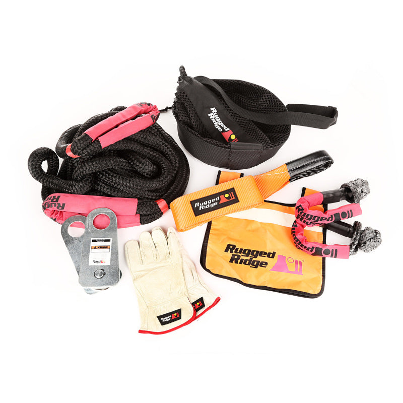 Rugged Ridge Premium Recovery Kit with Mesh Bag Rugged Ridge