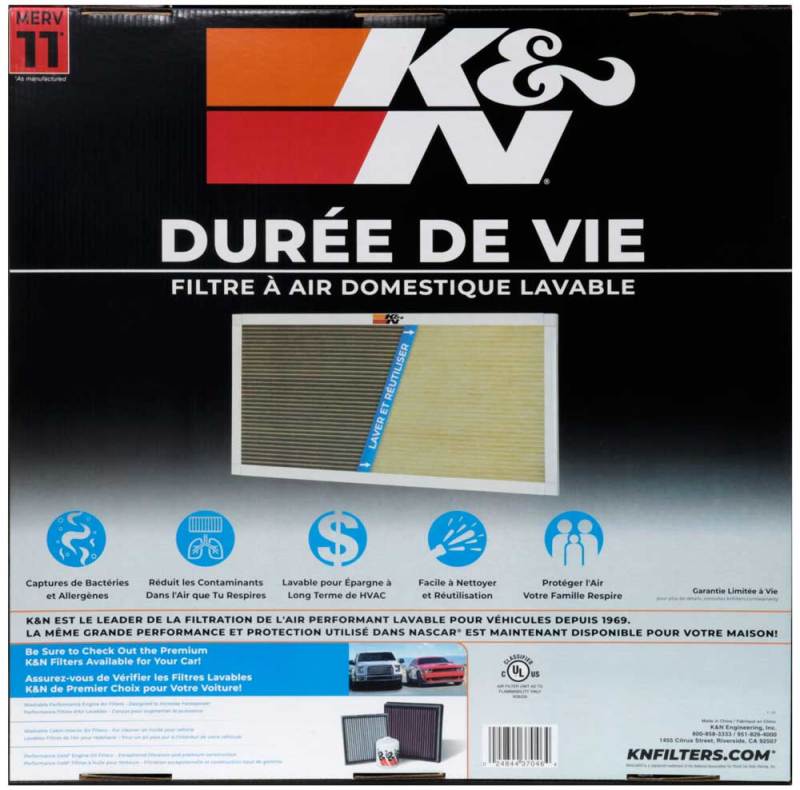 K&N HVAC Filter - 20 x 20 x 1 K&N Engineering