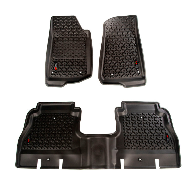 Rugged Ridge Floor Liner Front/Rear Black 2018-2020 Jeep Wrangler JL 4 Dr Rugged Ridge