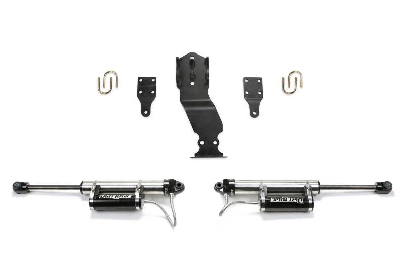 Fabtech 19-20 Ford F450/F550 4WD Dual Steering Stabilizer System w/DL 2.25 Resi Shocks Fabtech