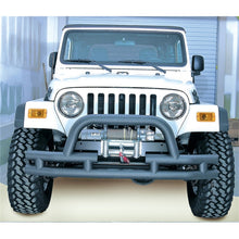 Load image into Gallery viewer, Rugged Ridge 3-In Dbl Tube Front Winch Bumper w/Hoop 76-06 Models Rugged Ridge