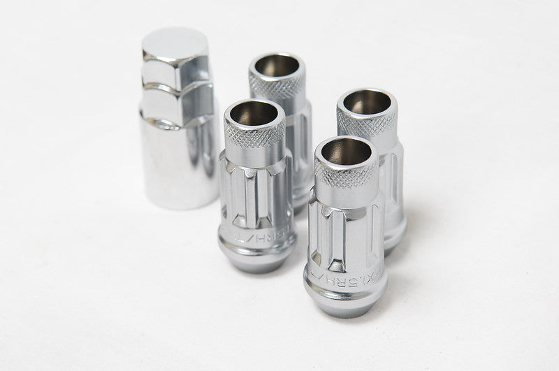 Wheel Mate 12x1.25 48mm Muteki SR48 Silver Open End Locking Lug Nut - Set of 4 Wheel Mate