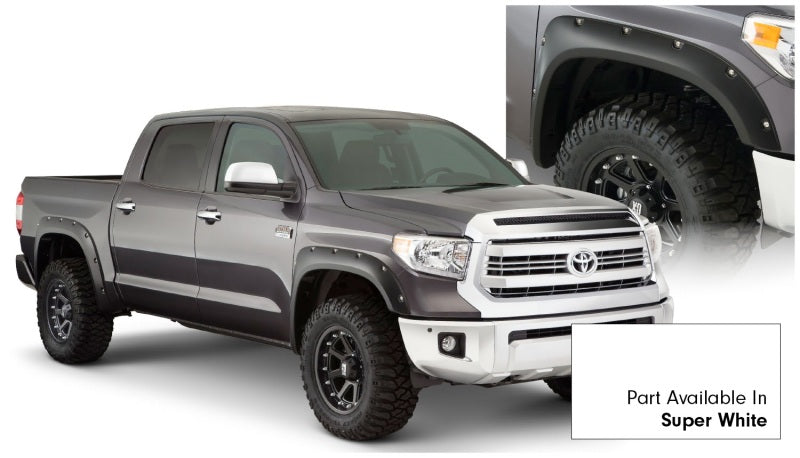 Bushwacker 16-18 Toyota Tundra Fleetside Pocket Style Flares 4pc 66.7/78.7/97.6in Bed - Super White Bushwacker