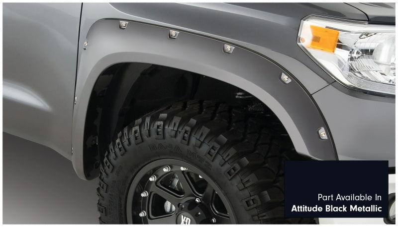 Bushwacker 16-18 Toyota Tundra Fleetside Pocket Style Flares 4pc - Midnight Black Bushwacker