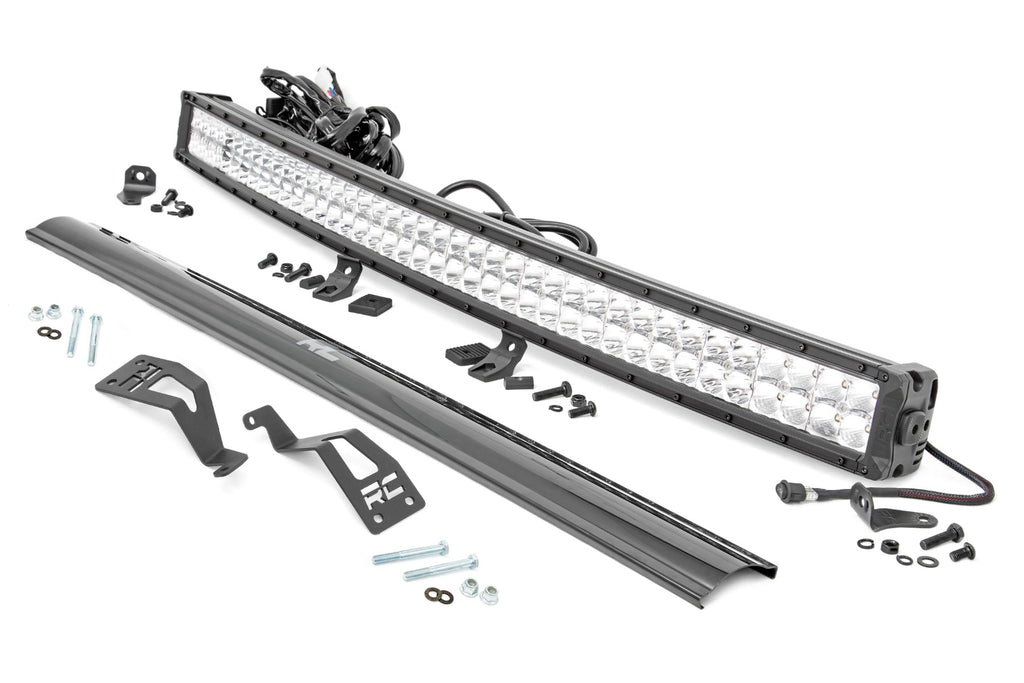 LED Light | Front Mount | 40" Chrome Dual Row | White DRL | Can-Am Commander 1000/Maverick Rough Country
