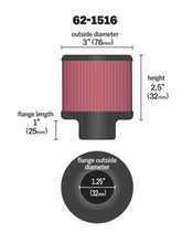 Load image into Gallery viewer, K&amp;N 1in Flange L x 3in OD x 2.5in Height Clamp On Crankcase Vent Filter K&amp;N Engineering