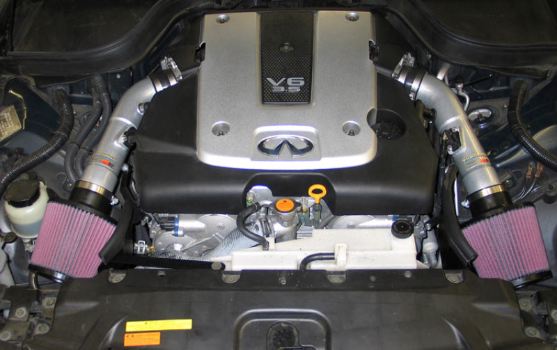 K&N 07-08 G35 Dual Silver Typhoon Short Ram Intakes K&N Engineering
