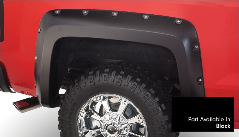 Bushwacker 16-18 Chevy Silverado 1500 Fleetside Pocket Style Flares 4pc 69.3in Bed - Black Bushwacker