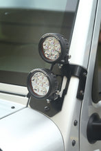 Load image into Gallery viewer, Rugged Ridge 07-18 Jeep Wrangler JK Semi-Gloss Black A Pillar Light Mount Rugged Ridge
