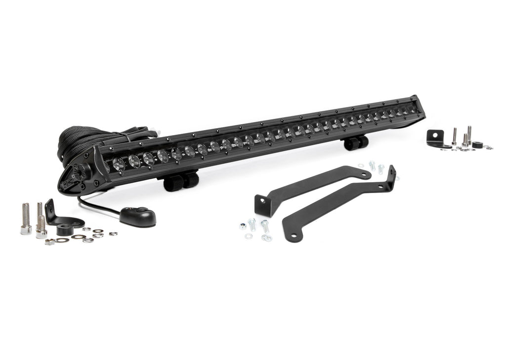 LED Light Kit | Bumper Mount | 30" Black Single Row | Subaru Forester (14-18) Rough Country