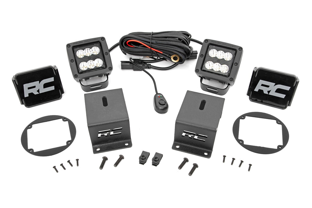 LED Light Kit | Fog Mount | 2" Black Pair | Spot | Subaru Forester (14-18) Rough Country