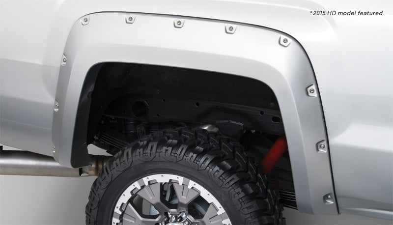 Bushwacker 14-18 GMC Sierra 1500 Pocket Style Flares 2pc 69.3/78.8/97.8in Bed - Black Bushwacker
