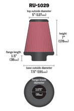 Load image into Gallery viewer, K&amp;N Universal Clamp-On Air Filter 3-7/8in FLG / 7-1/2in B / 5in T / 7in H K&amp;N Engineering