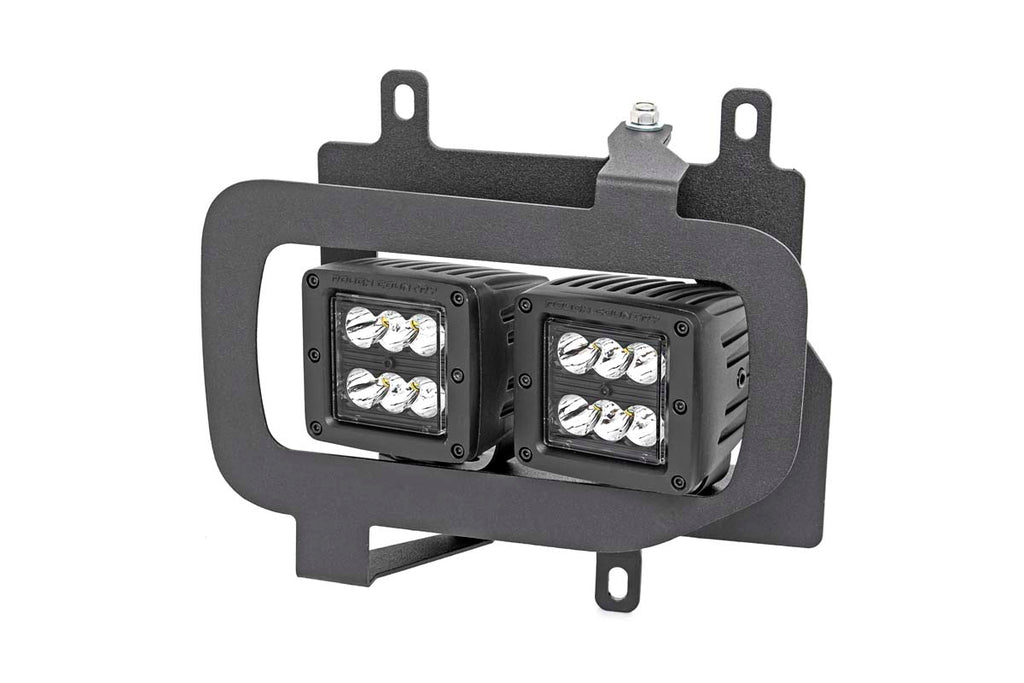 LED Light Kit | Fog Mount | Dual 2" Black Pairs | Flood | Ford F-150 (15-17) Rough Country